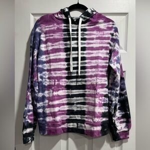 Dance & Marvel Purple, Black & White Tie-Dye Hoodie